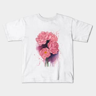 Peonies illustration 1 Kids T-Shirt